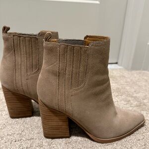 Marc Fisher Taupe Ankle Booties